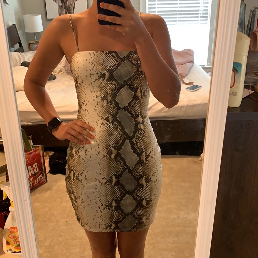 snakeskin dress